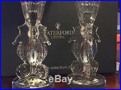 Waterford Crystal Two-piece Seahorse Candlestick (6) Set