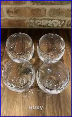 Waterford Crystal Wine Glasses Platinum Trimmed Elegant Discontinued Set Of (8)