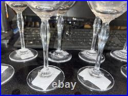 Waterford Crystal Wine Glasses Platinum Trimmed Elegant Discontinued Set Of (8)