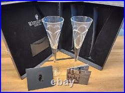 Waterford Crystal Wishes Love & Romance Champagne Flutes
