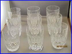 Waterford Cut Crystal Colleen 10 oz Flat Tumblers Old Gothic Mark Set of 9