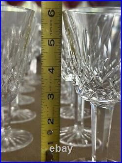Waterford Cut Crystal Lismore 5 7/8 Inch Claret Wine Glasses (10 Glass Set)