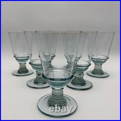 Waterford Darjeeling Smoke Blue Iced Tea Glasses Set Of 7