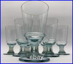 Waterford Darjeeling Smoke Blue Iced Tea Glasses Set Of 7