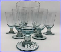 Waterford Darjeeling Smoke Blue Iced Tea Glasses Set Of 7