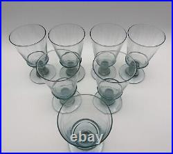 Waterford Darjeeling Smoke Blue Iced Tea Glasses Set Of 7