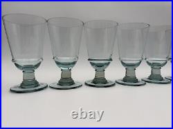 Waterford Darjeeling Smoke Blue Iced Tea Glasses Set Of 7