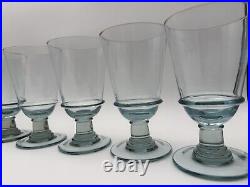 Waterford Darjeeling Smoke Blue Iced Tea Glasses Set Of 7