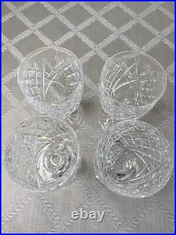 Waterford Donegal Claret Wine Glasses Set of 4 Vintage Crystal Stemware Mint