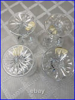 Waterford Donegal Claret Wine Glasses Set of 4 Vintage Crystal Stemware Mint