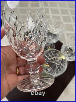 Waterford Donegal Claret Wine Glasses Set of 4 Vintage Crystal Stemware Mint