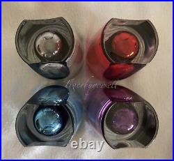 Waterford ECLIPSE CRYSTAL SHOT GLASSES Multi-Colored Set of 4 withBox 2005 Ireland