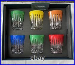 Waterford Firework New Year Collection-double Old Fashioned Glasses-set Of 6-nib Waterford Firework New Year Collection-double Old Fashioned Glasses-set Of 6-nib