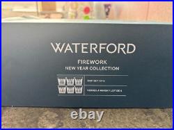 Waterford Firework New Year Collection-double Old Fashioned Glasses-set Of 6-nib Waterford Firework New Year Collection-double Old Fashioned Glasses-set Of 6-nib