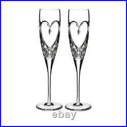 Waterford Heart Champagne Flutes