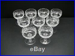 Waterford Irish Crystal Colleen (Short Stem) Sherbet Champagne Glasses /Set of 9