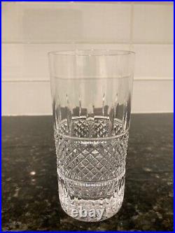 Waterford Irish Lace Highball Glass Vertical Criss Cross Cuts 5-5/8 set/4