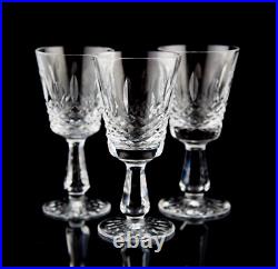 Waterford Kenmare Claret Wine Glasses Set of 3 Elegant Vintage Crystal Signed
