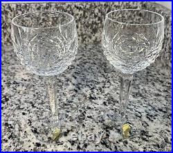 Waterford Kenmare Hock Wine Glasses 7-3/8 Tall, Set of 2. Beautiful