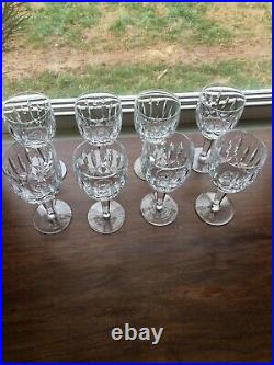 Waterford Kildare set of 8 Water Goblets pristine crystal large glasses