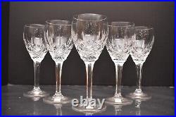 Waterford LAURENT SET OF 5 Water Goblets Glasses Stemware 7.75 Tall