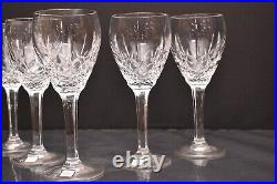 Waterford LAURENT SET OF 5 Water Goblets Glasses Stemware 7.75 Tall