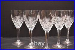 Waterford LAURENT SET OF 5 Water Goblets Glasses Stemware 7.75 Tall