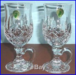 Waterford LISMORE Irish Coffee Mugs SET/2 Crystal Glasses #108068 New