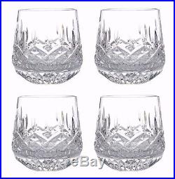 Waterford Lismore 9 OZ Roly Poly Old Fashioned Set of Four Glasses BRAND NEW