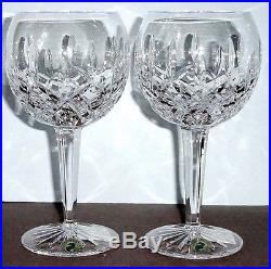 Waterford Lismore Balloon Wine Crystal Glasses Set of 2 6233181700 New In Box