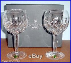 Waterford Lismore Balloon Wine Set/2 Crystal Glasses 156516 New In Box