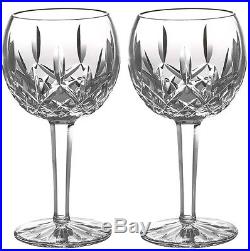 Waterford Lismore Balloon Wine Set/2 Crystal Glasses 156516 New In Box