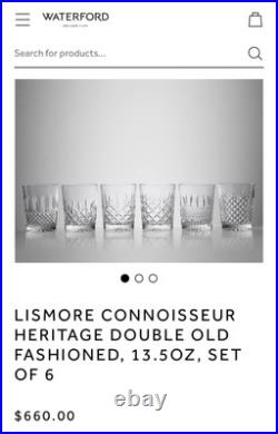 Waterford Lismore Connoisseur Heritage Crystal 13.5oz Set of 6 Waterford Lismore Connoisseur Heritage Crystal 13.5oz Set of 6