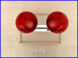 Waterford Lismore Crimson Red Champagne Toasting Flute 6 oz Set of 2 BNIB