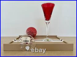 Waterford Lismore Crimson Red Champagne Toasting Flute 6 oz Set of 2 BNIB