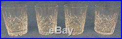 Waterford Lismore Crystal 4 3/8 Double Old Fashion Glass Set of 4