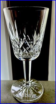 Waterford Lismore Crystal Clear 8oz Water / Wine Goblets 6-7/8 Tall Set of 6