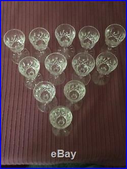 Waterford Lismore Crystal Liqueur Sherry Small Goblets, Set Of 12