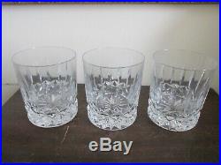 Waterford Lismore Crystal Set Of 3 Whiskey Tumbler Glasses 3 7/8