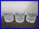 Waterford Lismore Crystal Set Of 3 Whiskey Tumbler Glasses 3 7/8