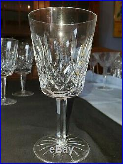 Waterford Lismore Crystal Wine Goblet Set 12 Pc, 7 Tall 8 fl oz