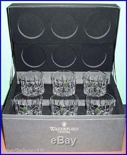 Waterford Lismore DOF Double Old Fashioned Set of 6 Glasses Deluxe Gift Box NEW