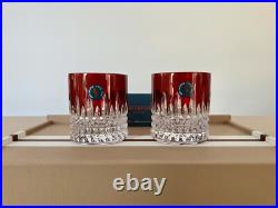 Waterford Lismore Diamond New Year Red DOF Tumbler 6 oz Set of 2 Brand New