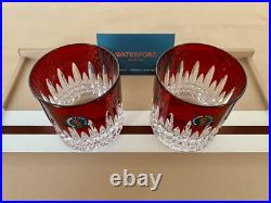 Waterford Lismore Diamond New Year Red DOF Tumbler 6 oz Set of 2 Brand New