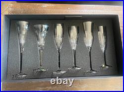 Waterford Lismore Diamond Set of 6 Toasting Flutes Lead Crystal 1050310