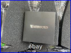 Waterford Lismore Diamond Set of 6 Toasting Flutes Lead Crystal 1050310