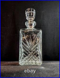 Waterford Lismore Diamond-Style Whiskey Decanter & 4 DOF Tumblers