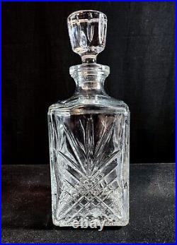 Waterford Lismore Diamond-Style Whiskey Decanter & 4 DOF Tumblers