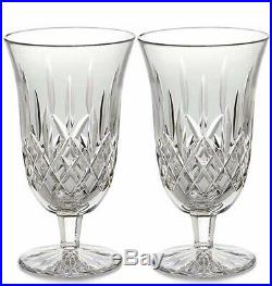 Waterford Lismore Footed Iced Beverage Glasses Set Of 2 New In Box