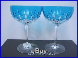 Waterford Lismore Glasses Aqua Pops Cocktail Pair- Set Of Two Nib